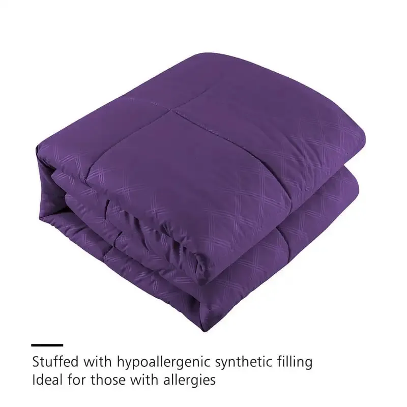 10-Piece Purple Comforter Set, Luruxy Soft Bed in a Bag Cal  Size For Adults