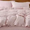 100% French Flax Linen Bedding Oeko-tex Nature 3 pcs set French Linen Duvet Cover Set Stone Washed Bedding Set Flax Bedsheet