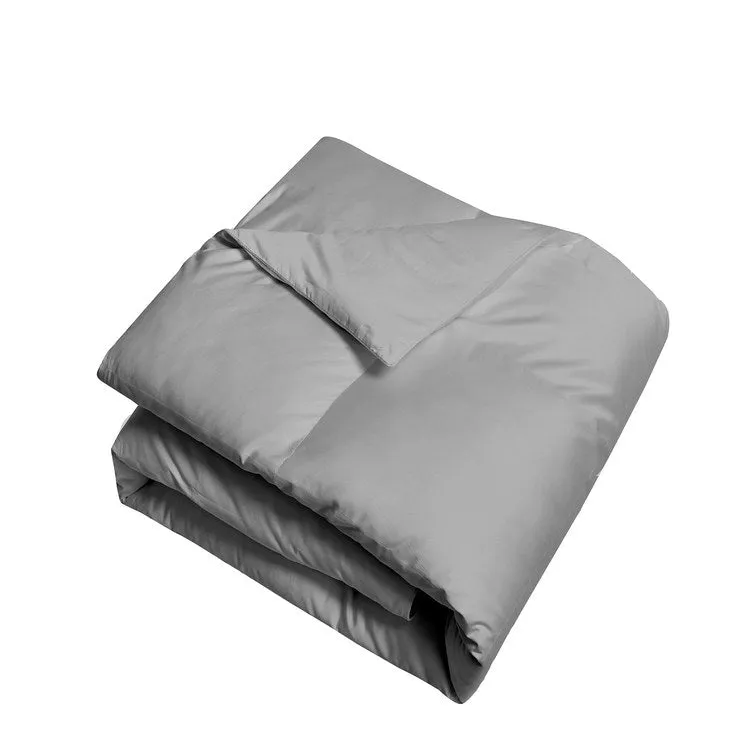 1000 Thread Count Cotton DuraLOFT Down Alternative Extra-Warmth Twin Comforter - Gray