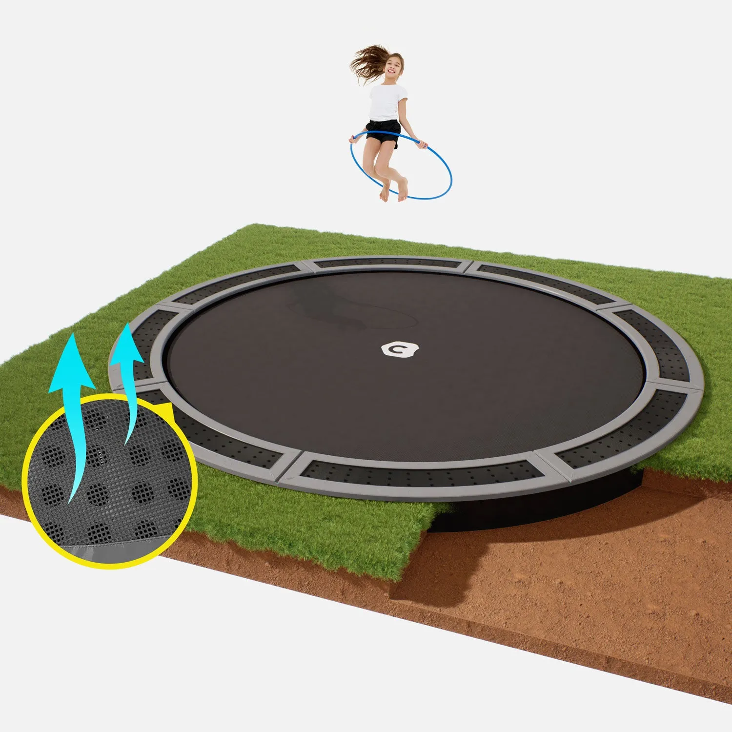 14ft Round Capital In-ground Trampoline