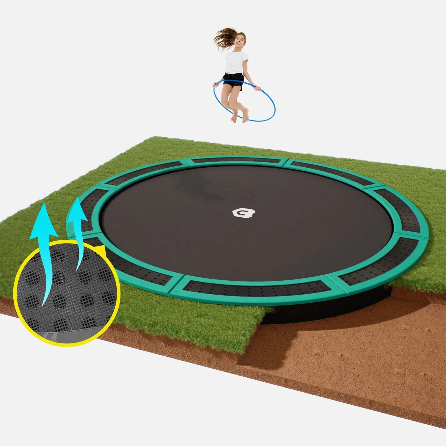 14ft Round Capital In-ground Trampoline