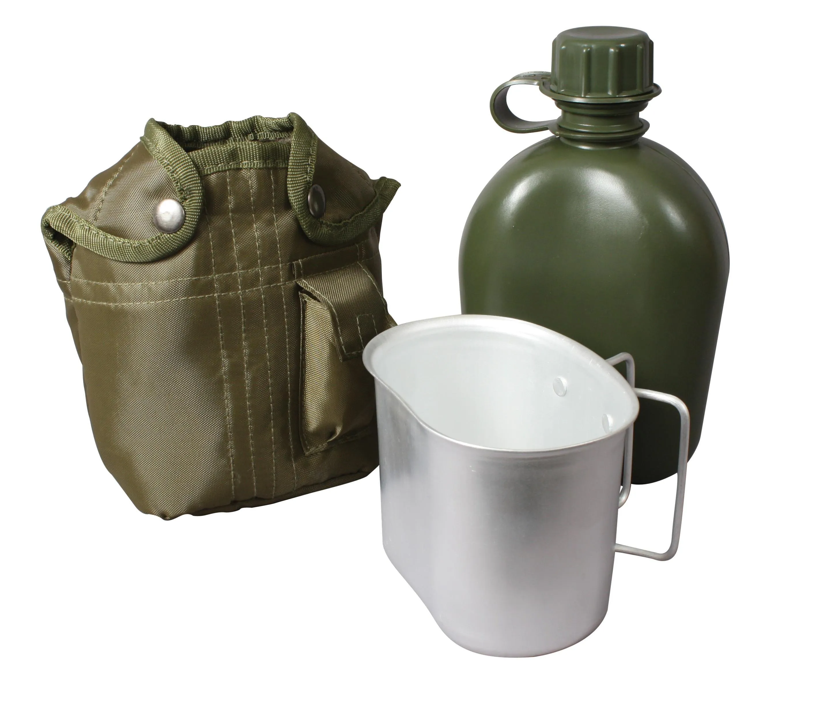 3 Piece Canteen Kit With Cover & Aluminum Cup