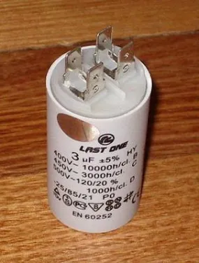 3uF 440Volt Motor Start/Run Capacitor - Part # CAP003