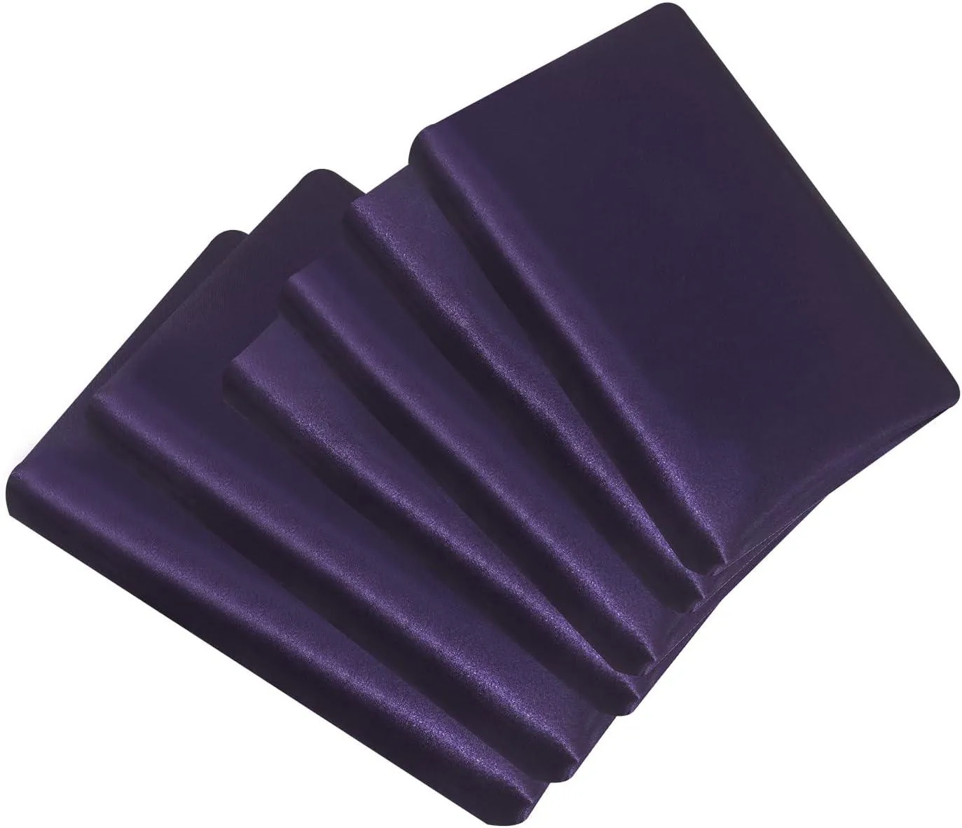 6PC Aubergine Satin Bedding Set – Duvet, Fitted Sheet & Pillow Covers