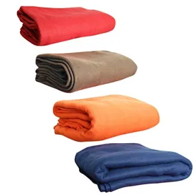 AC Fleece Blanket Muticolour Blanket - Set of 4 (Mix Colour Single Blanket)