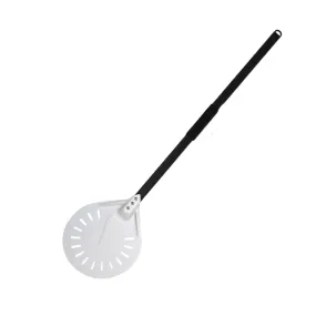 Anygleam Pizza Shovel 102.5cm Silver for Perforated Peel with Metal Handle Oven Turning Baking Accessory