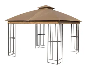 APEX GARDEN Canopy Top for Garden Treasures 10 ft x 10 ft Brown Metal Square Semi- Gazebo Model #L-GZ038PST-F (Top Only)