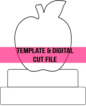 Apple & Books Template & Digital Cut File