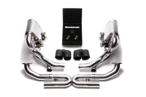 ARMYTRIX Stainless Steel Valvetronic Exhaust System Quad Matte Black Porsche 997.2 Carrera PDK 2009-2011