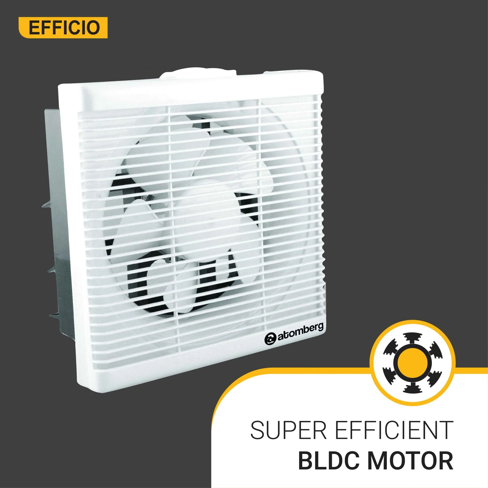 Atomberg Efficio 200mm BLDC motor Energy Saving Exhaust Fan