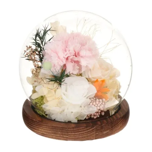 ATORSE® Mothers Day Gifts Tabletop Decoration Preserved Flowers Gift For Grandma Mom Champagne