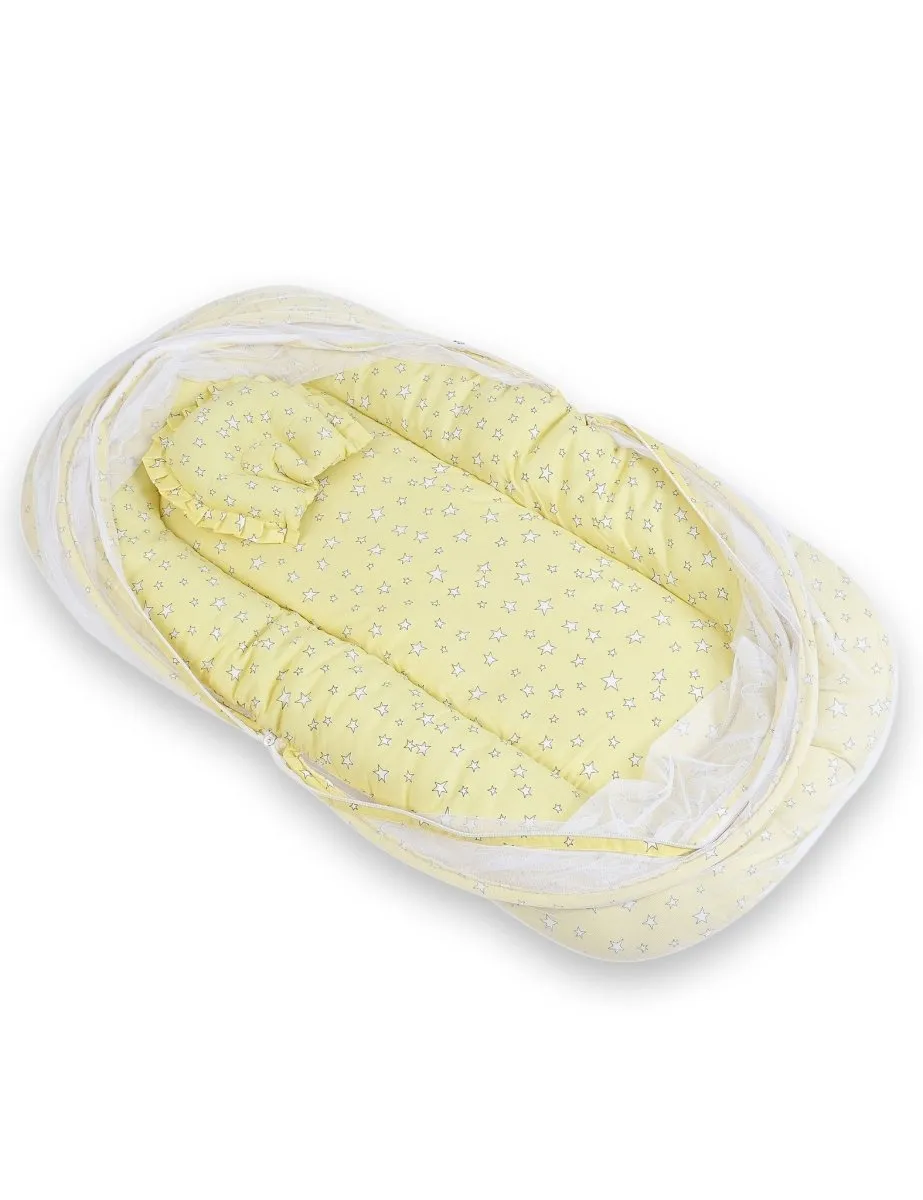 Baby Mosquito Net Portable Bed- Yellow Stars