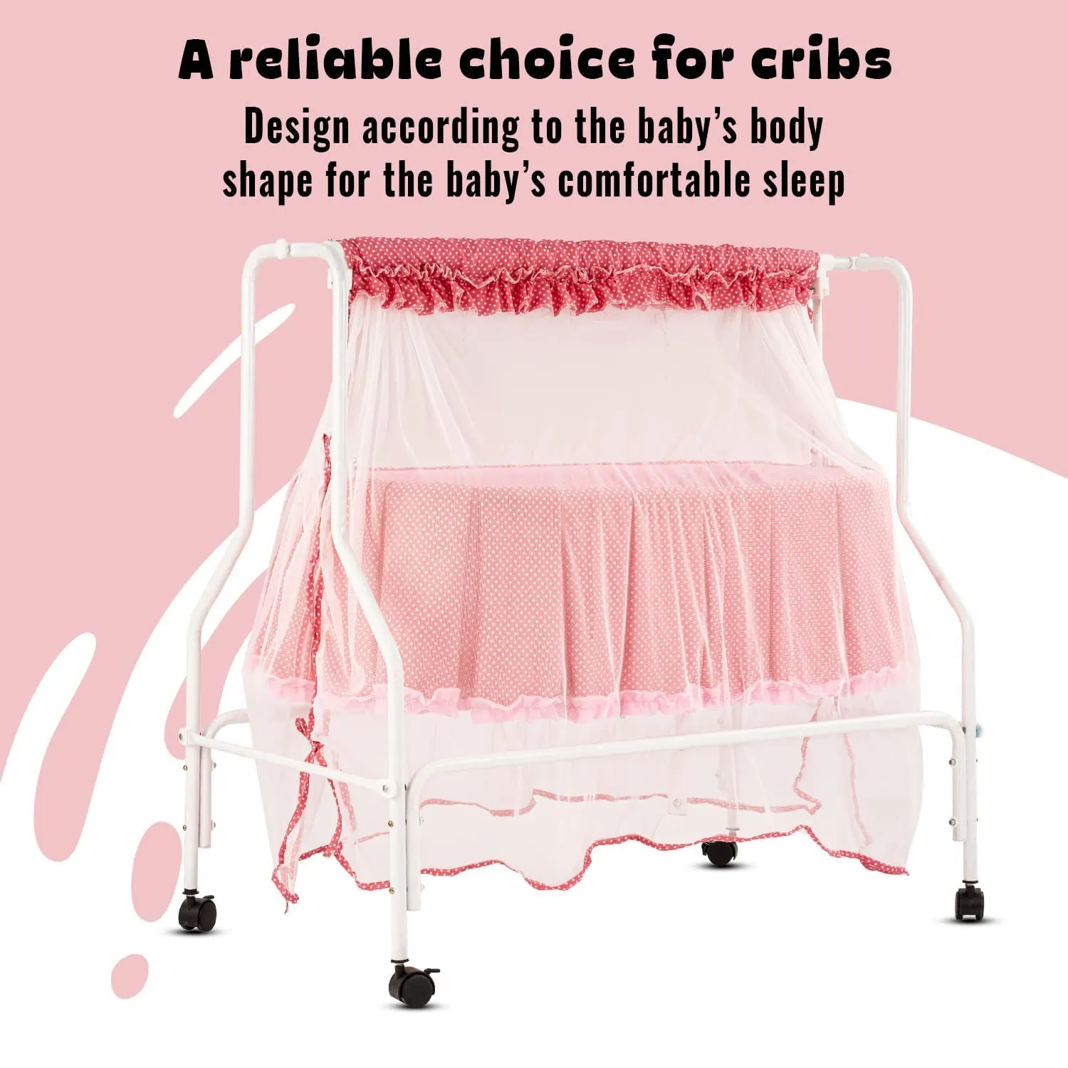 BAYBEE Amara Cradle for Baby, Swing Jhula for Baby with Mosquito Net