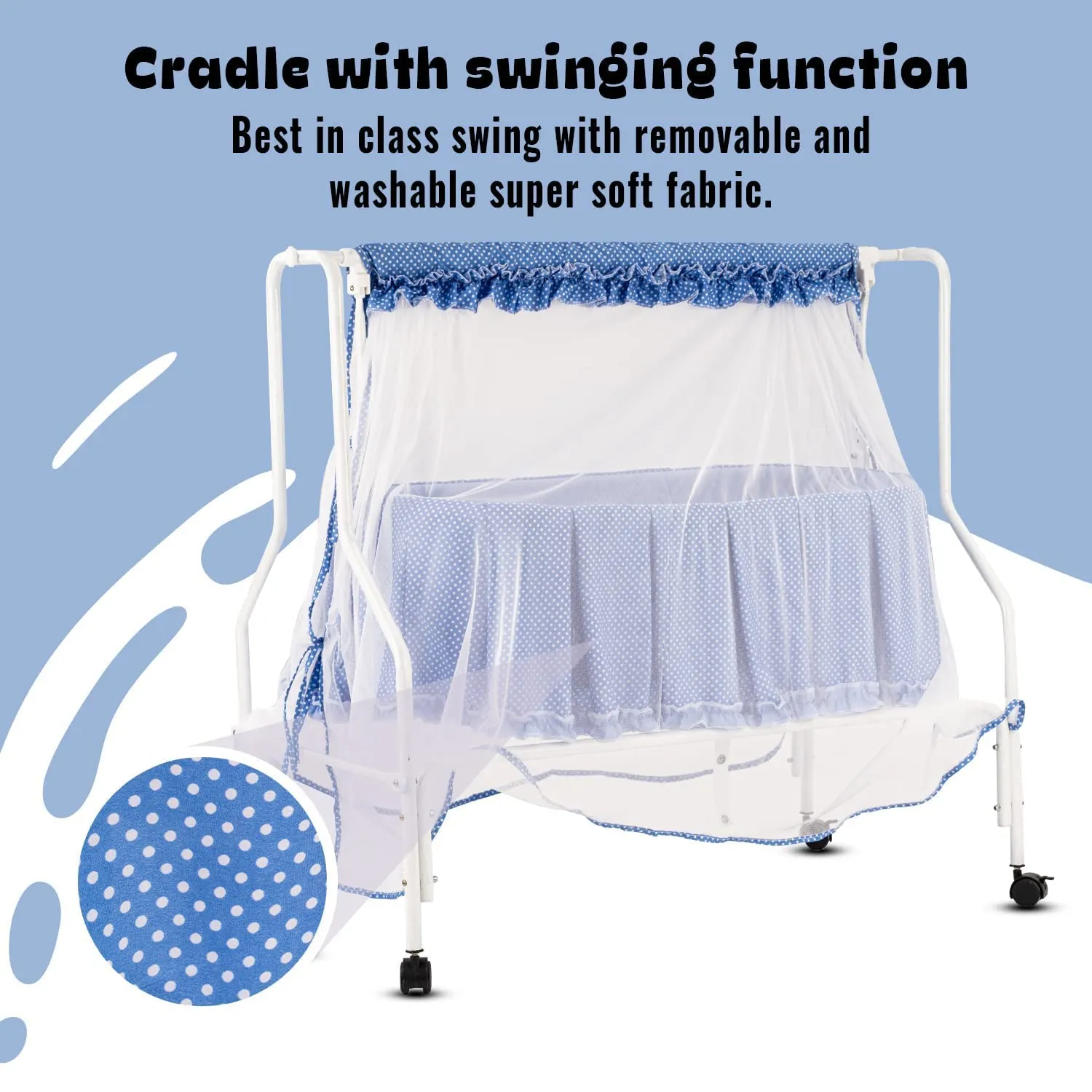 BAYBEE Amara Cradle for Baby, Swing Jhula for Baby with Mosquito Net