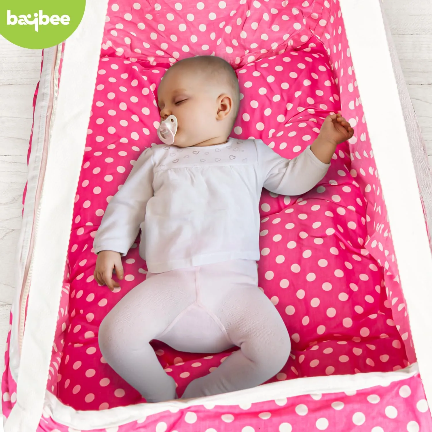 BAYBEE Cotton Baby Hanging Cradle for New Born Baby, Baby Cradle with Mosquito Net & Spring