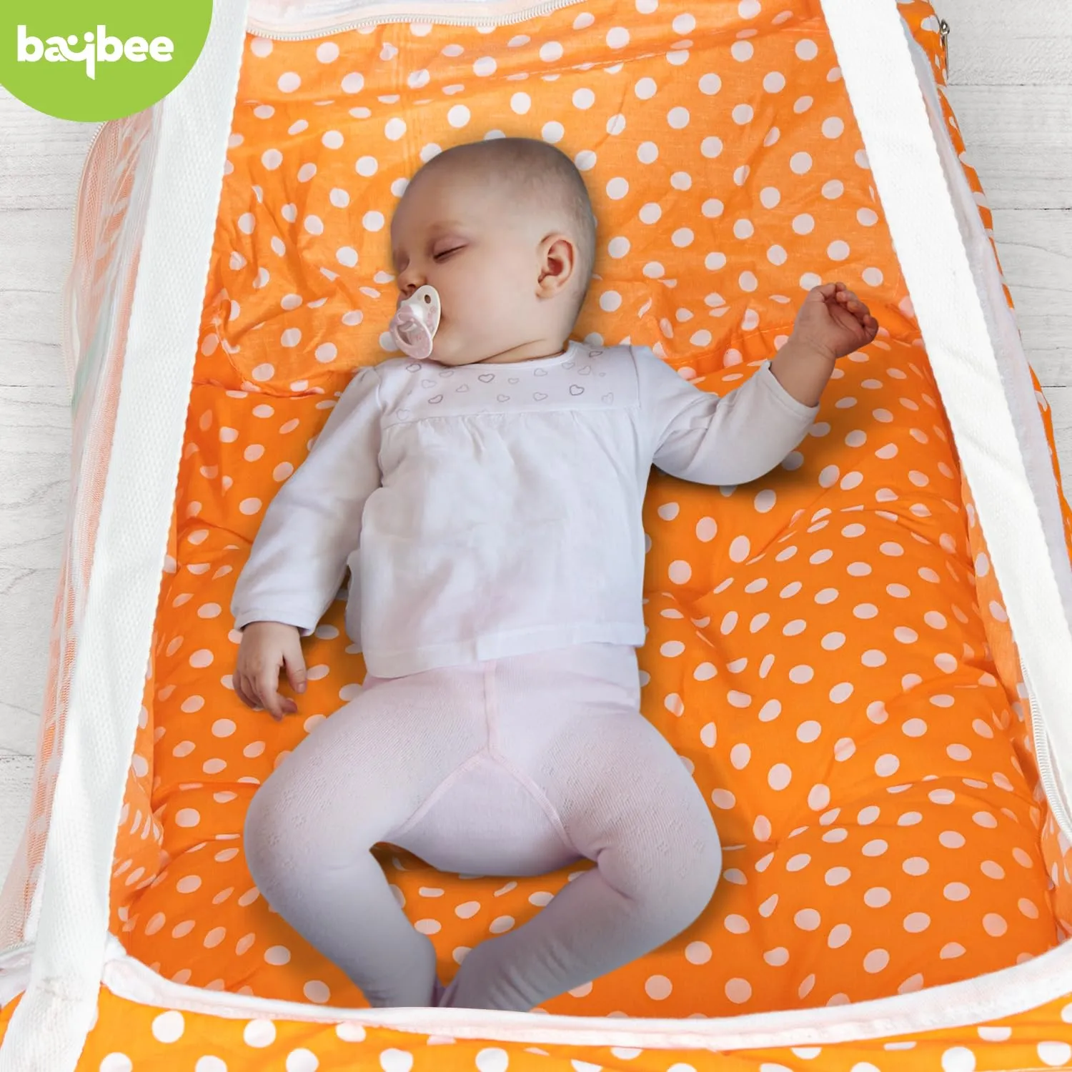 BAYBEE Cotton Baby Hanging Cradle for New Born Baby, Baby Cradle with Mosquito Net & Spring