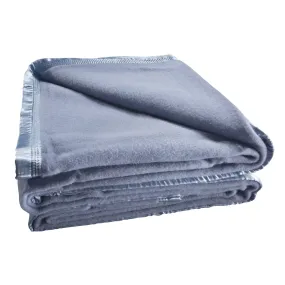 Bianca Australian Wool Blanket - Steel Blue