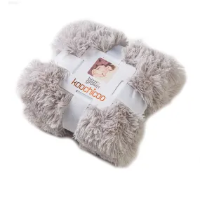 Bizzi Growin Koochicoo Whisper Grey Fluffy Baby Blanket