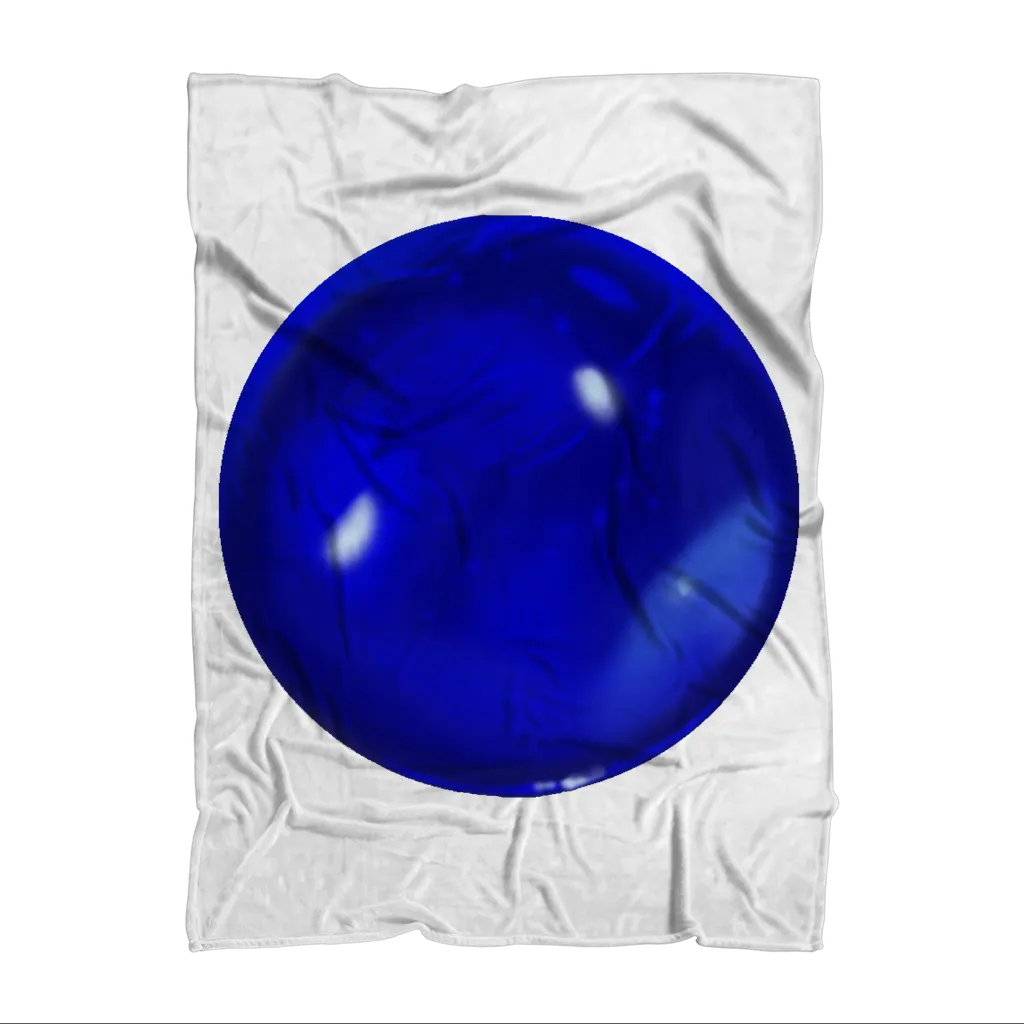 Blue Orb Sublimation Throw Blanket