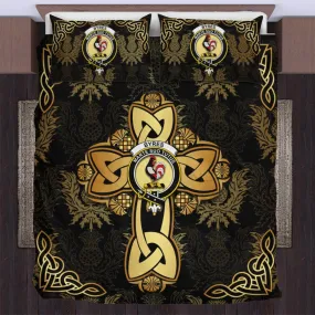 Byres (Byses) Clan Bedding Sets Gold Thistle Celtic Style