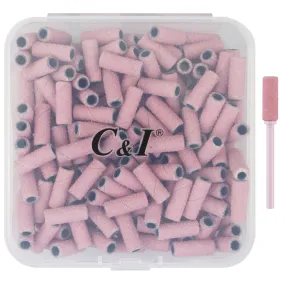 C & I Nail Drill Bit Set Small Sanding Bands 200pcs & Slim Mandrel 1pc Acrylic Gel Nail File Fake Nails Shaping Cuticle Care Nail Prep Efile Nail Supplies for Nail Techs