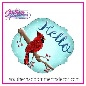 Cardinal Hello Template & Digital Cut File