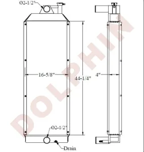 CATERPILLAR RADIATOR - (Excavator 345C) 44-1/4 x 16-5/8 x 4"