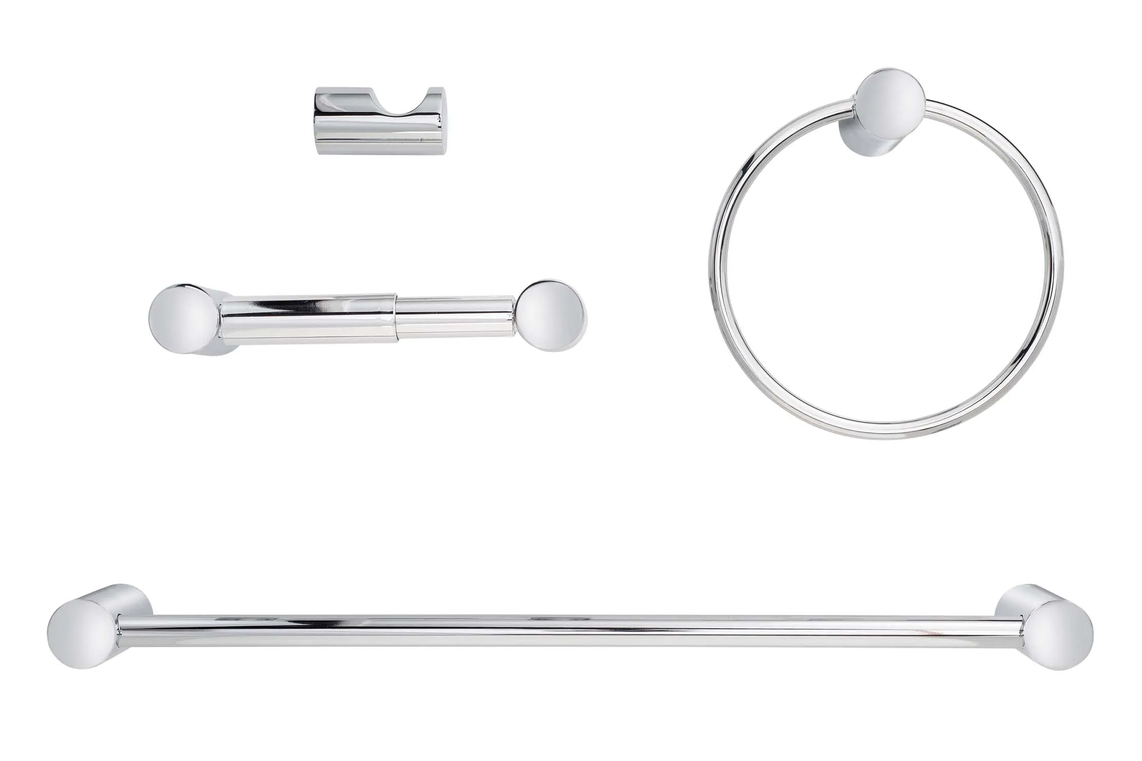 Clearwater Chrome Bathroom Hardware Set