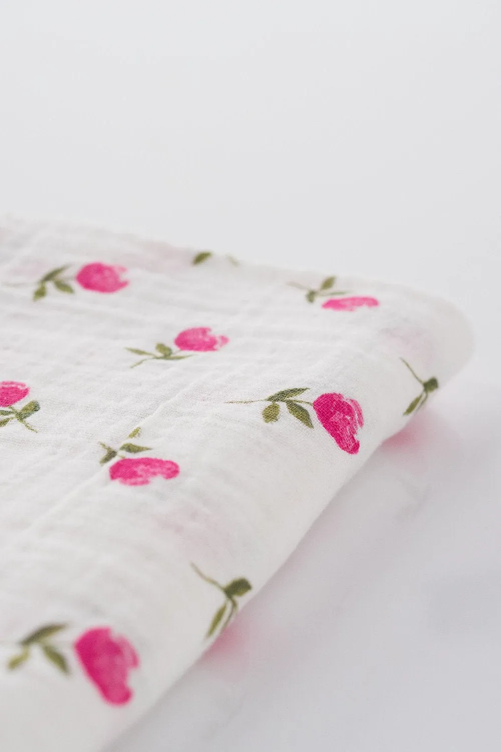 Clementine Kids - Reversible Muslin Blanket Quilt - Raspberry Peony