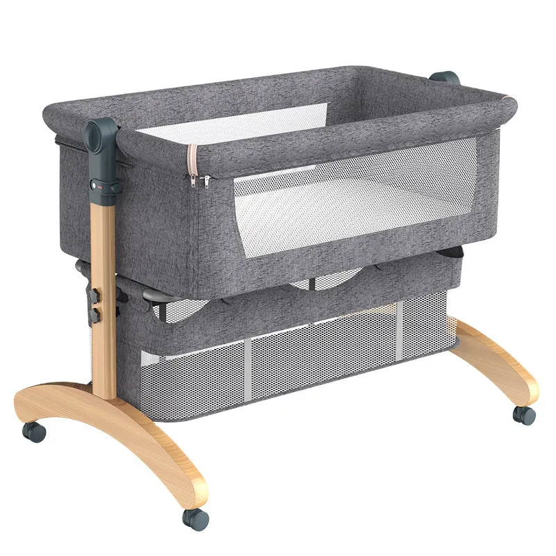 Co Sleeper Baby Cot - Grey