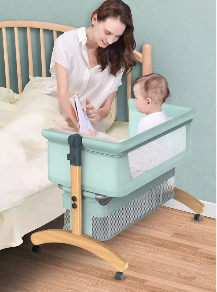 Co Sleeper Baby Cot - Grey