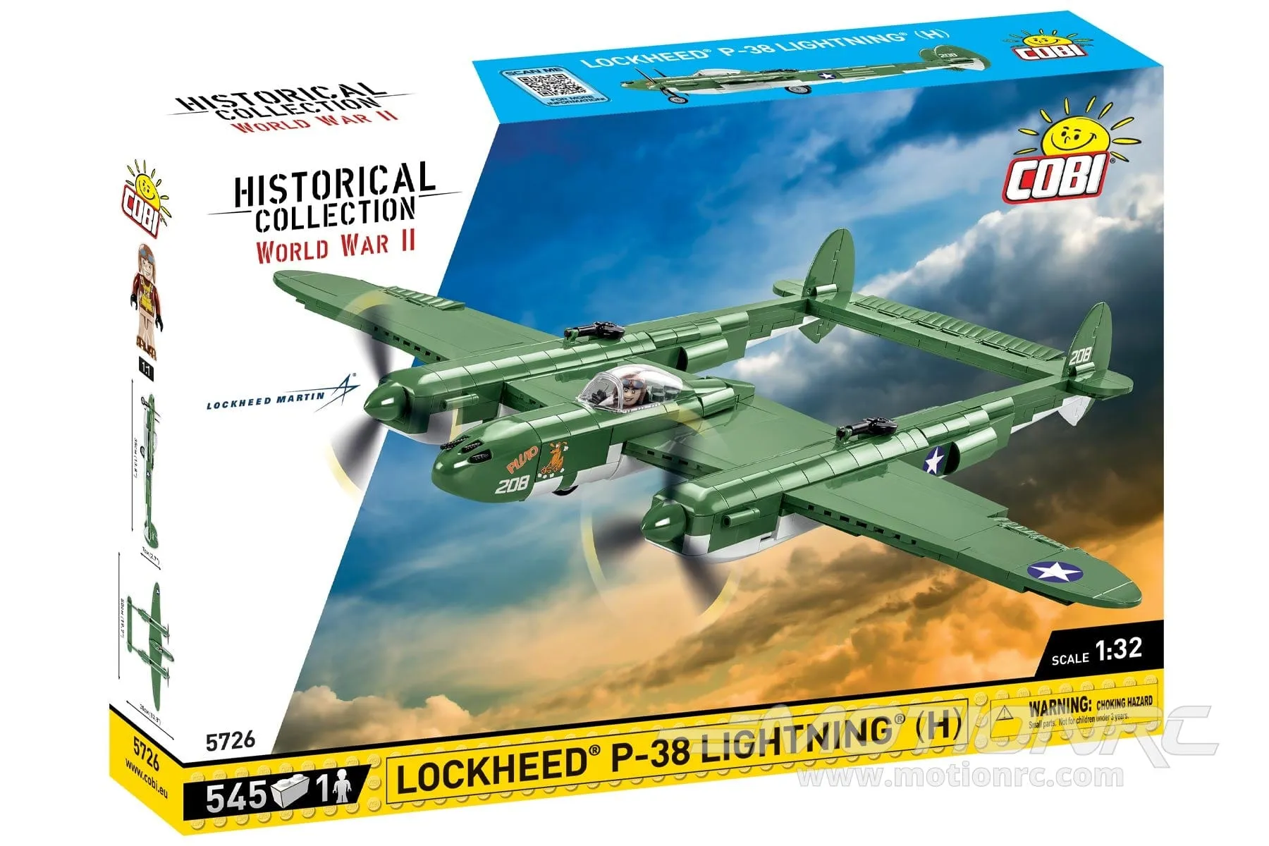 COBI Lockheed P-38H Lightning 1:32 Scale Building Block Set