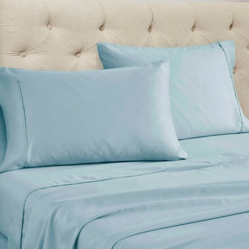 Cotton Blend Solid Deep Pocket Bed Sheet Set