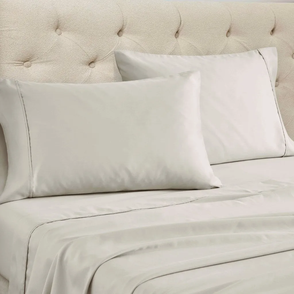 Cotton Blend Solid Deep Pocket Bed Sheet Set