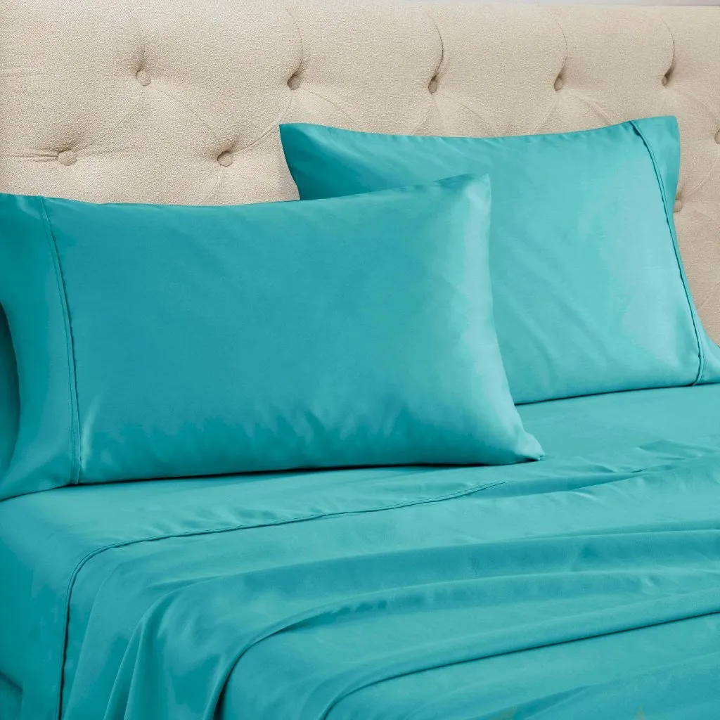 Cotton Blend Solid Deep Pocket Bed Sheet Set