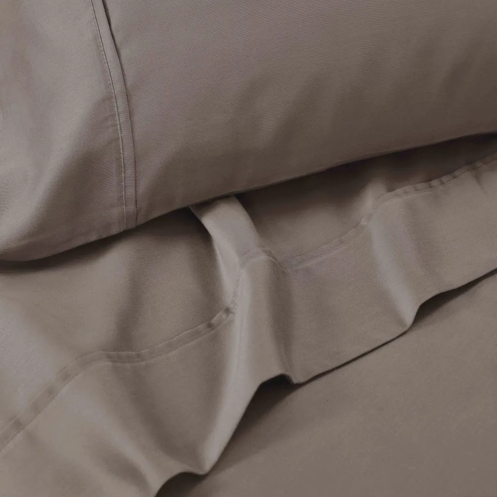 Cotton Blend Solid Deep Pocket Bed Sheet Set