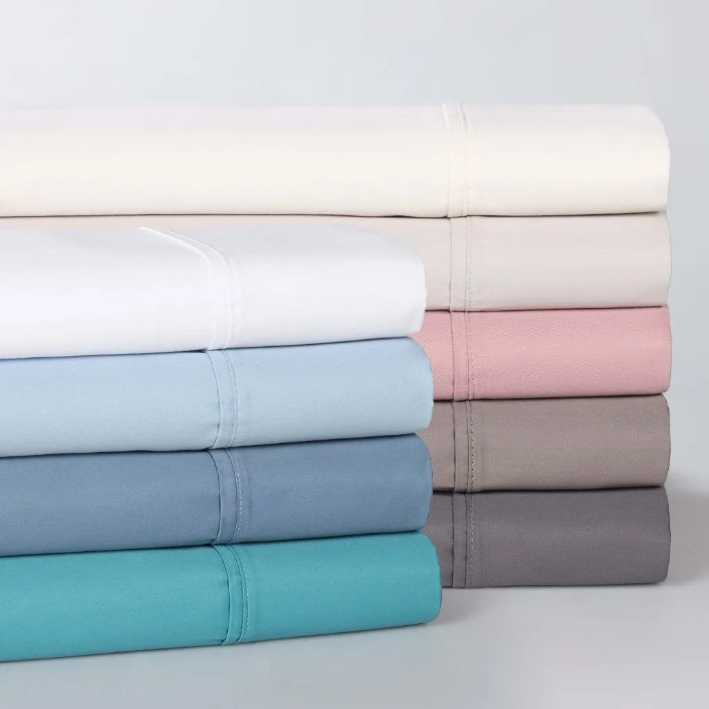 Cotton Blend Solid Deep Pocket Bed Sheet Set