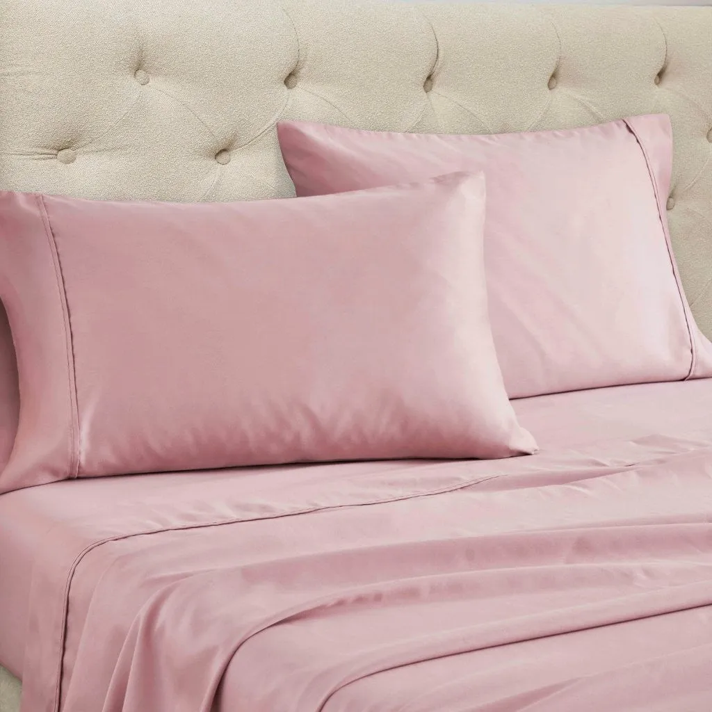 Cotton Blend Solid Deep Pocket Bed Sheet Set