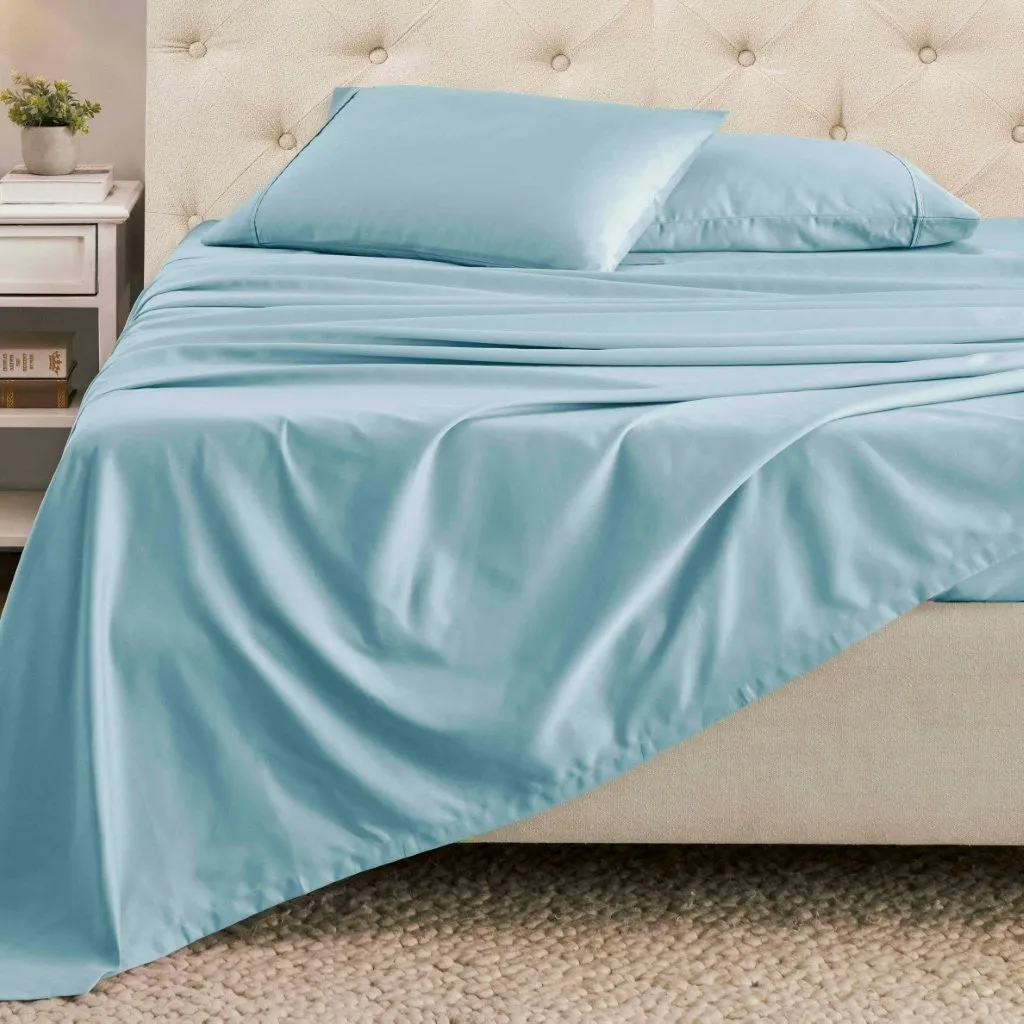 Cotton Blend Solid Deep Pocket Bed Sheet Set