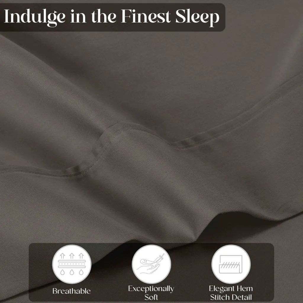 Cotton Blend Solid Deep Pocket Bed Sheet Set