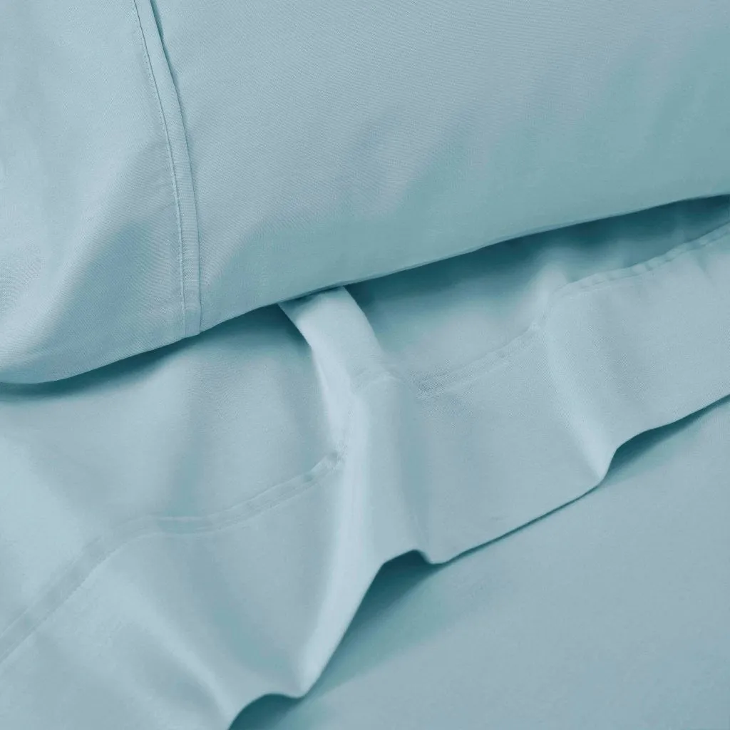 Cotton Blend Solid Deep Pocket Bed Sheet Set