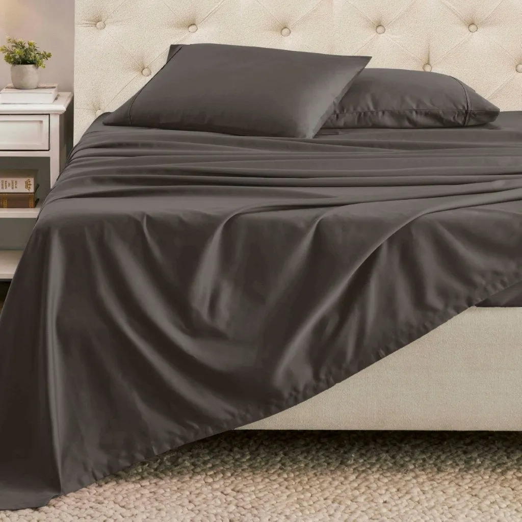 Cotton Blend Solid Deep Pocket Bed Sheet Set