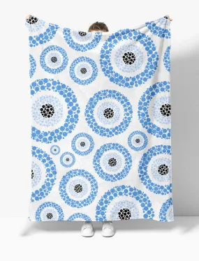 Cotton Gauze Throw Blanket - Evil Eye