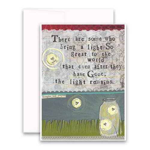 CURLY GIRL DESIGNS - LIGHT REMAINS GREETING CARD