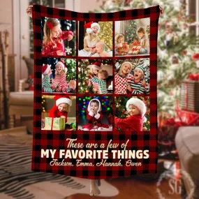 Custom Photo Blanket Christmas Fleece Blanket For Family