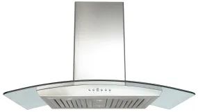 Cyclone - 35.5 Inch 300 CFM Wall Mount and Chimney Range Vent in Stainless - SCB30136