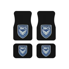 Dark Grey, Blue Logo, Trans Am,30th Anniversary Firebird Set of 4 Car Mats,Gift