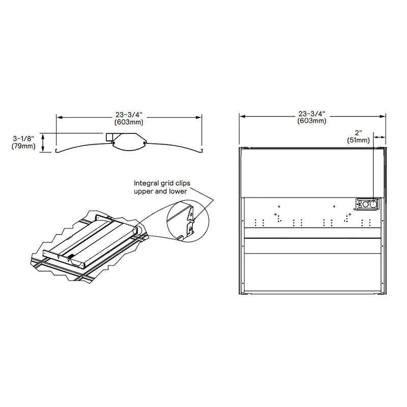 Day-Brite CFI 2FGXG38B-2 FluxGrid 2x2 LED Troffer, 3800 Lumen Base Configuration