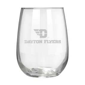 Dayton Flyers 17 oz. Stemless Wine Glass