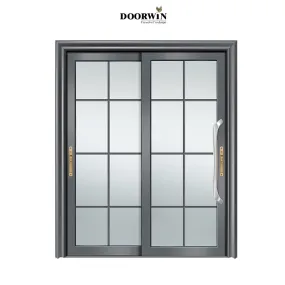 Doorwin 2021Sliding door with tempered glass screen mosquito net Aluminum frame motorized electric automatic opening sliding glass door